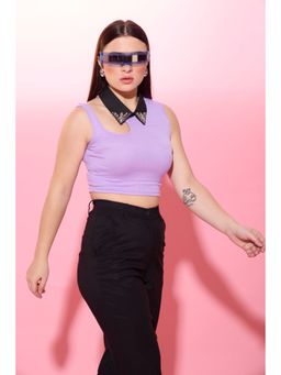 QONA - Slyce Crop Top With Amanza with Collar (Set of 2)