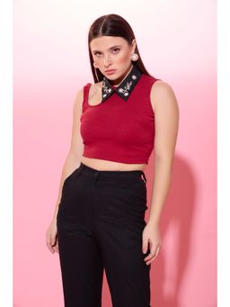 QONA - Slyce Crop Top With Iceberge with Collar (Set of 2)
