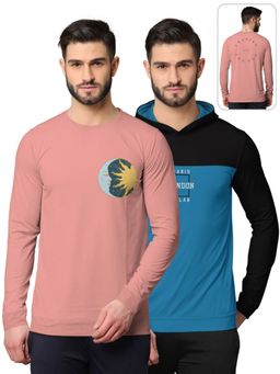 BULLMER - Printed Full Sleeve Sweatshirts For Men Multi-color (Pack of 2)