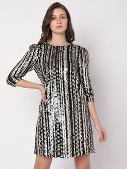 VERO MODA - Women Sequince Black Dress