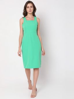 VERO MODA - Women Solid Green Dress