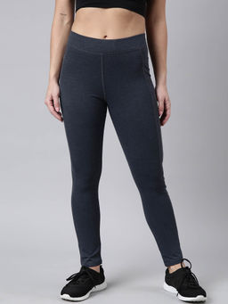 SHOWOFFFF - Womens Solid Slim Fit Grey Regular Track Pants