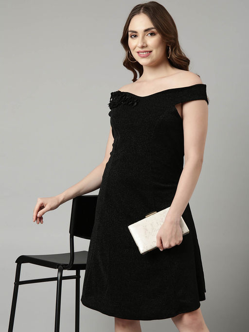 black off the shoulder knee length dress New Milly Black Off the Shoulder Knee Length Pencil Dress US Small Size 4