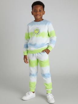 Polka Tots - Multi-Color Cotton Full Sleeve Sweatshirt & Joggers