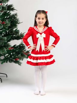 THE PONY & PEONY CO. - Girls Sailor Red Dress