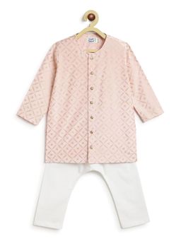 TIBER TABER - Boys Pink Kurta & Pyjama