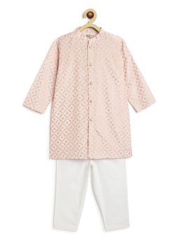 TIBER TABER - Boys Pink Kurta & Pyjama