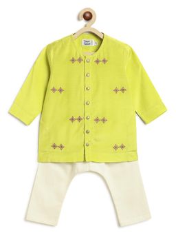 TIBER TABER - Boys Green Kurta & Pyjama
