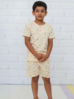 ZACH & KIKI - Boys Cream Farmland Chronicles Co-Ord Set