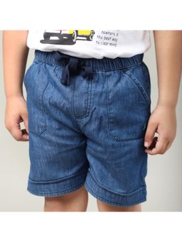 ZACH & KIKI - Boys Blue Denim Folded Hem Shorts