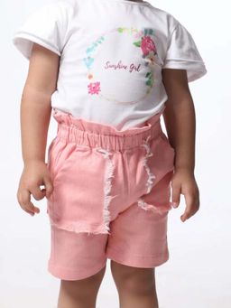 ZACH & KIKI - Girls Candy Pink Denim Shorts