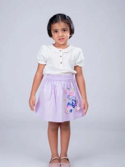 ZACH & KIKI - Girls White Bianca Crochet Top