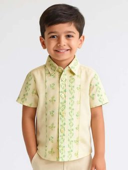 ZACH & KIKI - Girls Cream Floral Sorbet Shirt