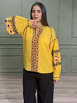 PEPPINOS - Embroidered Full Sleeves Top