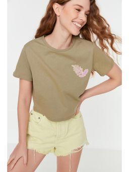 Trendyol - Women's Comfortable Khaki T-shirts