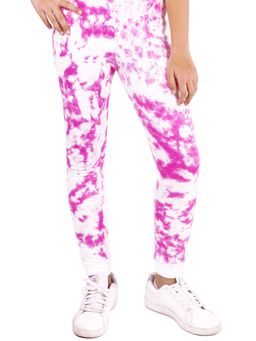 D'chica - Pink Tie Dye Thermal Fabric Bottom For Girls