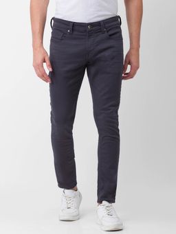 Spykar - Dark Grey Cotton Slim Fit Tapered Length Jeans for Men (kano)
