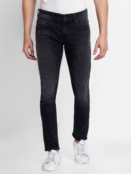 Spykar - Charcoal Black Cotton Slim Fit Tapered Length Jeans for Men (kano)