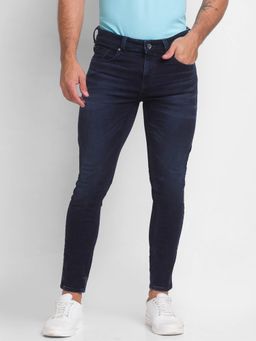 Spykar - Dark Blue Cotton Slim Fit Tapered Length Jeans for Men (kano)