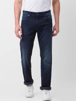 Spykar - Dark Indigo Cotton Comfort Fit Straight Length Jeans for Men (ricardo)