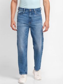 Spykar - Mid Blue Cotton Loose Fit Regular Length Jeans for Men (renato)