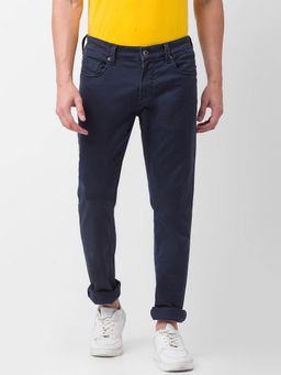 Spykar - Indigo Cotton Slim Fit Narrow Length Jeans for Men (skinny)