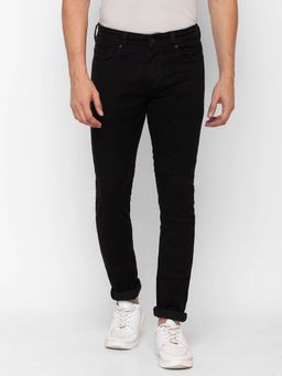 Spykar - Raw Black Cotton Super Slim Fit Tapered Length Jeans for Men (super Skinny)