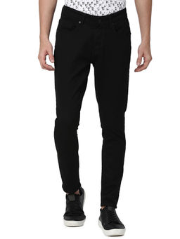 Spykar - Mens Cotton Stretch Black Slim Fit Jeans