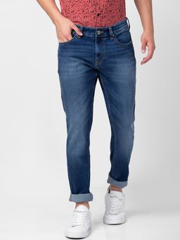 Spykar - Blue Low Rise Slim Fit Jeans for Men
