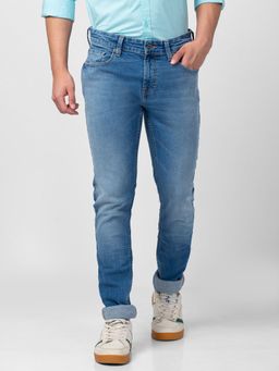 Spykar - Blue Low Rise Slim Fit Jeans for Men