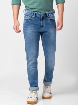 Spykar - Blue Low Rise Slim Fit Jeans for Men