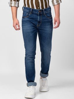Spykar - Blue Low Rise Slim Fit Jeans for Men