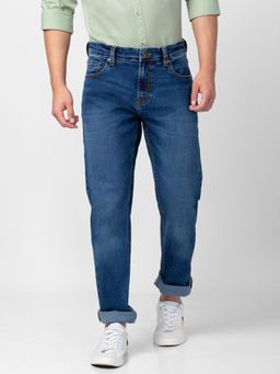 Spykar - Blue Mid Rise Comfort Fit Jeans for Men