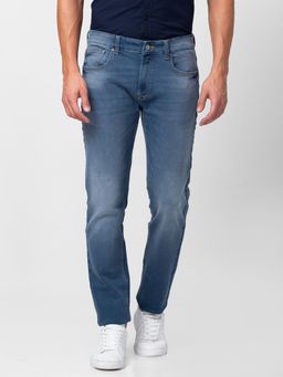 Spykar - Blue Mid Rise Comfort Fit Jeans for Men