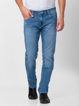 Spykar - Blue Mid Rise Comfort Fit Jeans for Men