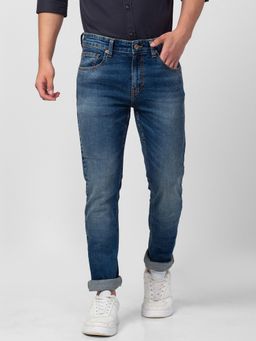 Spykar - Blue Low Rise Slim Fit Jeans for Men