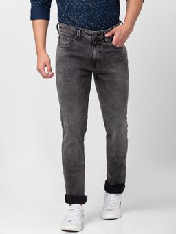 Spykar - Black Low Rise Slim Fit Jeans for Men
