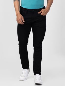 Spykar - Black Low Rise Super Slim Fit Jeans for Men