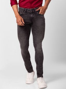 Spykar - Black Low Rise Super Slim Fit Jeans for Men