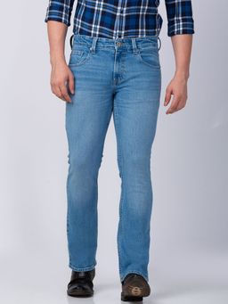 Spykar - Women Light Blue Cotton Bootcut Fit Ankle Length Jeans (Rafter)