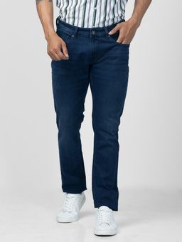 Spykar - Men Indigo Blue Cotton Slim Fit Narrow Length Jeans (Skinny)