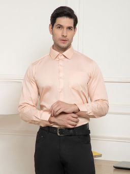 THE FORMAL CLUB - Cambridge Giza Cotton Shirt In Peach Fuzz