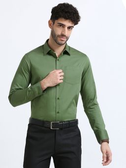 THE FORMAL CLUB - Cambridge Giza Cotton Shirt In Grass Green