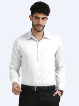 THE FORMAL CLUB - Cambridge Giza Cotton Shirt In Snow