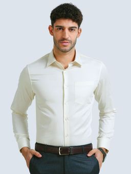 THE FORMAL CLUB - Cambridge Giza Cotton Shirt In Vanilla Light Yellow
