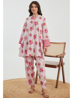 GANGA GRACE - Pink Floral Printed Co-Ord Set