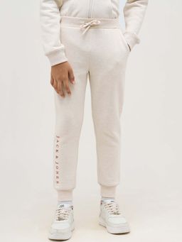 Jack & Jones Junior - Boys Off White Solid Joggers