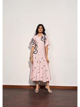Clothes on my mind - Laila Pink Dress with Chain Detail