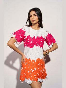 Clothes on my mind - Multicolor Lace Play Up Dress