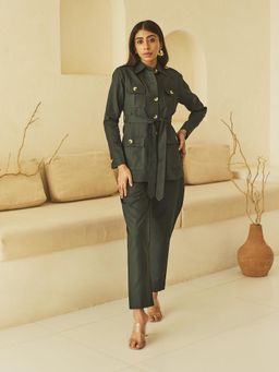 House of Fett - Cadet Black Shirt with Pant and Belt Co-Ords